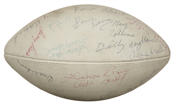 1961 College All-America Team Signed Football With 26 Signatures Including Merlin Olsen, Roman Gabriel & Ernie Davis (JSA)